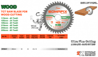 Somafix SFX6247 List kružne testere za drvo 254x30/25.4/16x2.6mm 60Z 