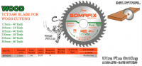 Somafix SFX6242 List kružne testere za drvo 115x22.23x1.7mm 40Z 