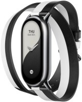 Black and White double wrap strap for Xiaomi Smart Band 8